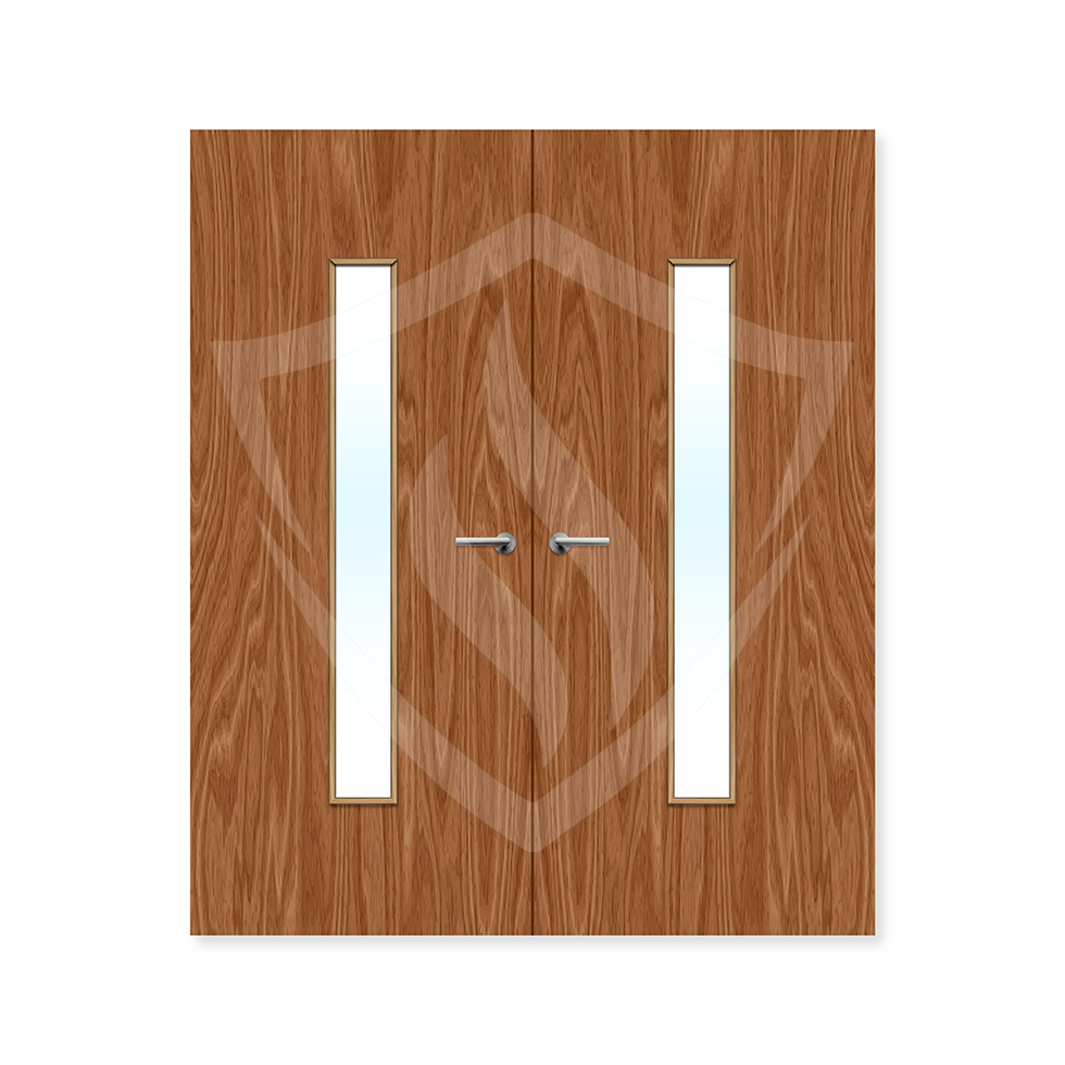 Premier External Plywood Paint Grade 29g Glazed Double Fd30 Clear Glass / Plywood / 1981mm x 838mm x 44mm Premier Fire Doors