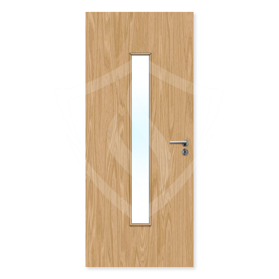 Premier Internal Oak Veneer 29g Glazed Fd30 fire Door Clear Glass / 1981 x 610mm / 6ft 6" x 2ft / Oak Veneer Premier Fire Doors