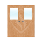Premier Internal Beech Veneer 2g Glazed Double Fd30 fire Clear Glass / 1981 x 762mm / 6ft 6" x 2ft 6" / Beech Veneer Premier Fire Doors