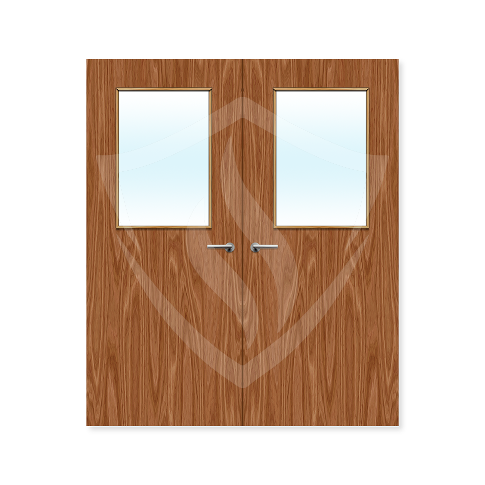 Premier Internal Plywood Paint Grade 2g Glazed Double Fd30 Clear Glass / 1981 x 762mm / 6ft 6" x 2ft 6" / Plywood Premier Fire Doors