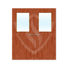 Premier Internal Sapele Veneer 2g Glazed Double Fd30 fire Clear Glass / 1981 x 762mm / 6ft 6" x 2ft 6" / Sapele Veneer Premier Fire Doors