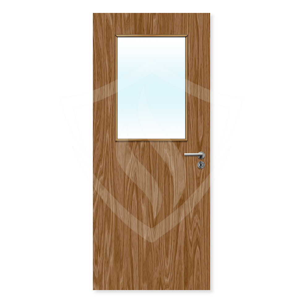 Premier Internal Walnut Veneer 2g Glazed Fd30 fire Door 1981 x 762mm / 6ft 6" x 2ft 6" / Clear Glass / Walnut Veneer Premier Fire Doors