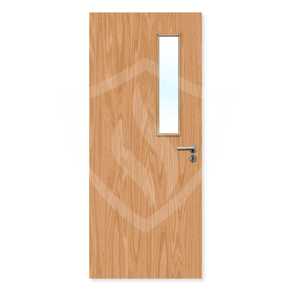 Premier Internal Bespoke Beech Veneer 3g Glazed Fd60 fire Clear Glass / Beech Veneer / Up to 2135mm x 915mm x 54mm Premier Fire Doors