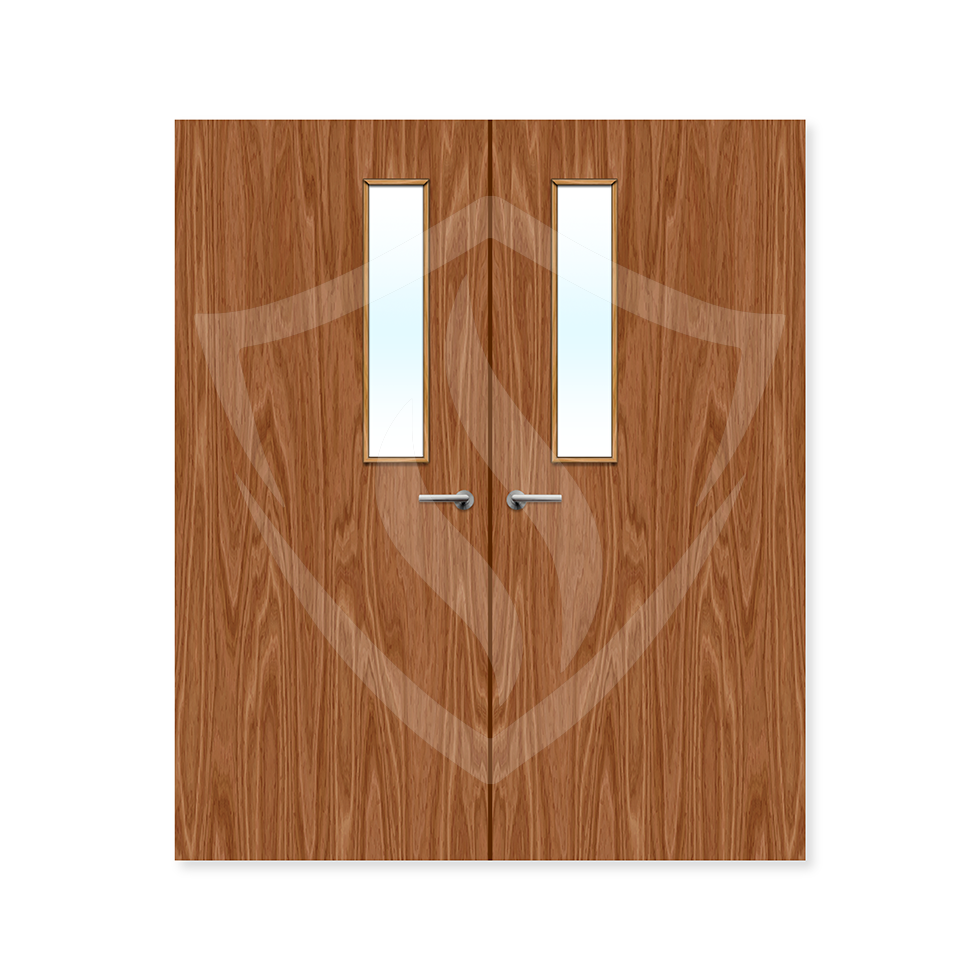 Internal Bespoke Plywood Paint Grade 3g Glazed Double Fd30 Clear Glass / Plywood / Up to 2135mm x 915mm Premier Fire Doors