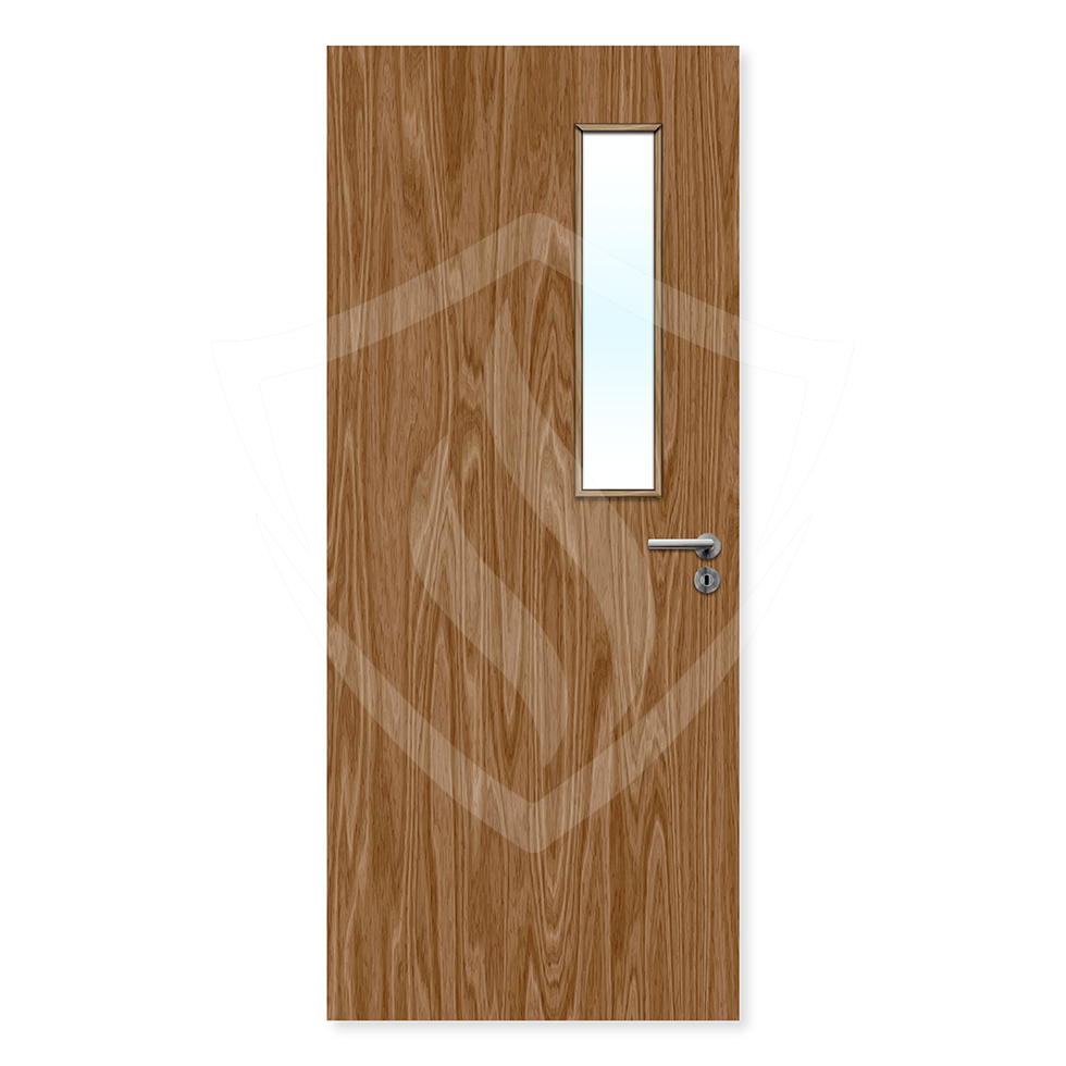 Premier Internal Bespoke Walnut Veneer 3g Glazed Fd30 fire Clear Glass / Walnut Veneer / Up to 2135mm x 915mm x 44mm Premier Fire Doors