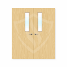 Internal Bespoke Ash Veneer 3g Glazed Double Fd30 fire Door Clear Glass / Ash Veneer / Up to 2135mm x 915mm x 44mm Premier Fire Doors