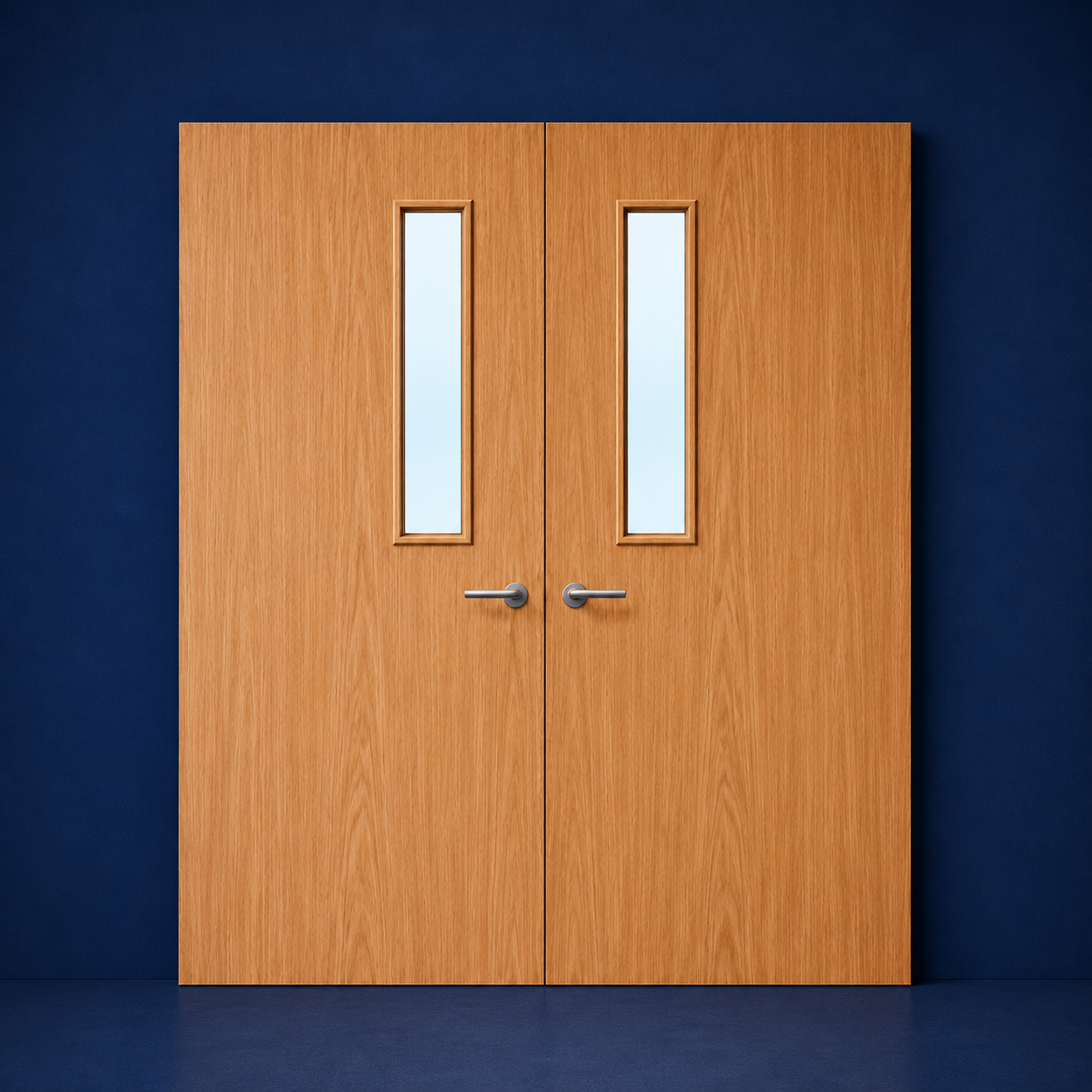 Premier Internal Primed 3G FD30 Double Fire Door glazing design