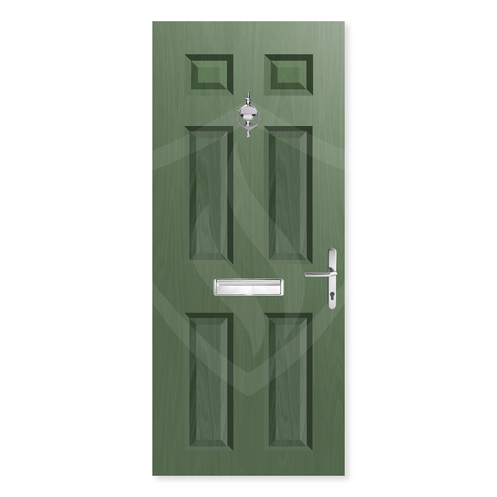 Unity Warwick 6 Panel Bespoke Composite FD30s Solid Flat Entrance Door ...