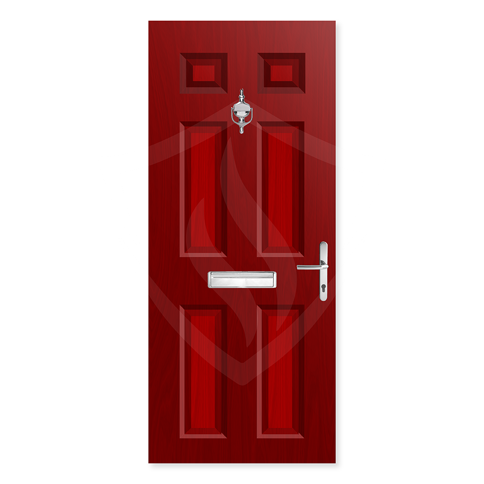 Unity Warwick 6 Panel Bespoke Composite FD30s Solid Flat Entrance Door ...