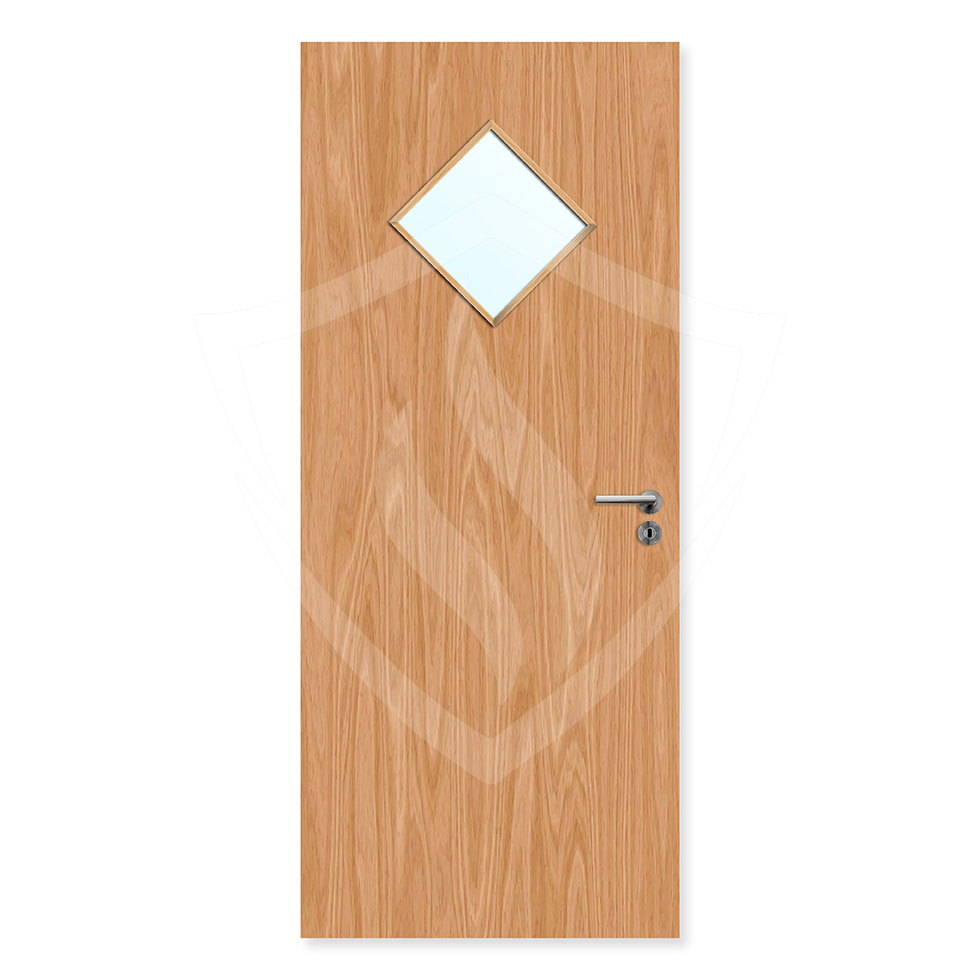 Premier Internal Bespoke Beech Veneer 6g Glazed Fd30 fire Clear Glass / Beech Veneer Premier Fire Doors