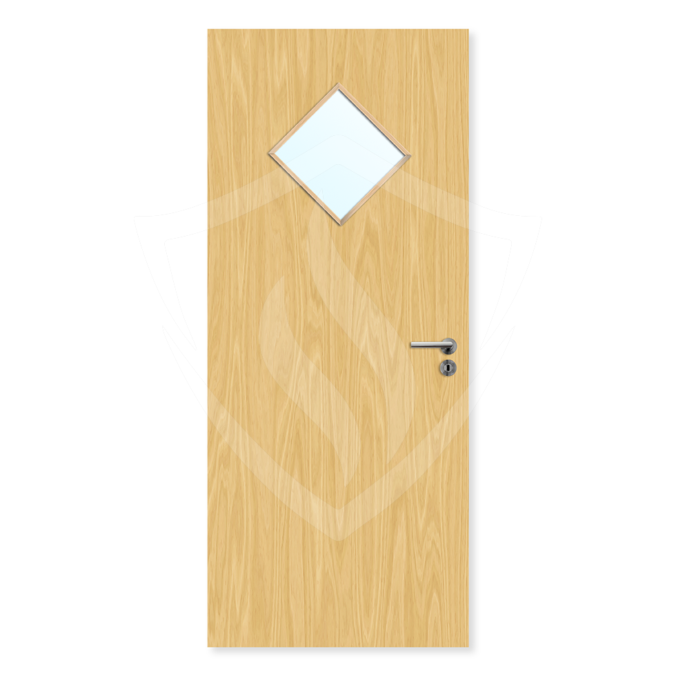 Premier Internal Bespoke Koto Veneer 6g Glazed Fd30 fire Clear Glass / Koto Veneer Premier Fire Doors