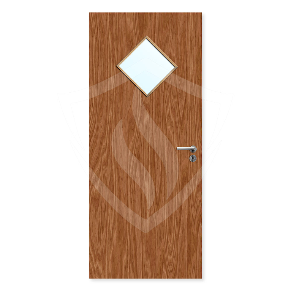 Premier Internal Bespoke Plywood Paint Grade 6g Glazed Fd30 Clear Glass / Plywood Premier Fire Doors