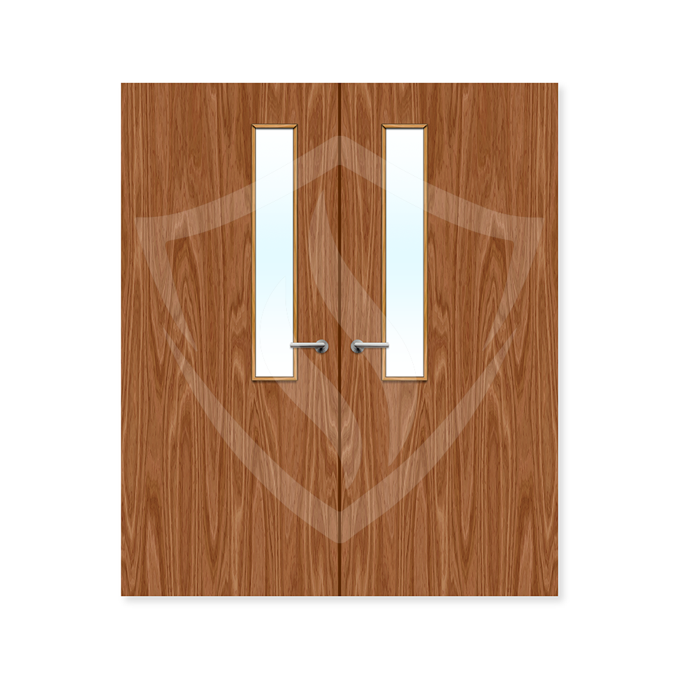 Internal Bespoke Plywood Paint Grade 7g Glazed Double Fd30 Clear Glass / Plywood / Up to 2135mm x 915mm x 44mm Premier Fire Doors