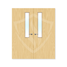 Premier Internal Ash Veneer 7g Glazed Double Fd60 fire Door Clear Glass / 1981 x 762mm / 6ft 6" x 2ft 6" / Ash Veneer Premier Fire Doors
