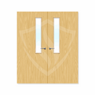 Internal Bespoke Koto Veneer 7g Glazed Double Fd30 fire Door Clear Glass / Koto Veneer / Up to 2135mm x 915mm x 44mm Premier Fire Doors