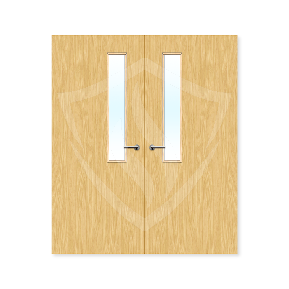 Premier Internal Koto Veneer 7g Glazed Double Fd30 fire Door 1981 x 762mm / 6ft 6" x 2ft 6" / Clear Glass / Koto Veneer Premier Fire Doors