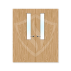 Premier Internal Oak Veneer 7g Glazed Double Fd30 fire Door 1981 x 762mm / 6ft 6" x 2ft 6" / Clear Glass / Oak Veneer Premier Fire Doors