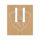 Internal Bespoke Oak Veneer 7g Glazed Double Fd30 fire Door Clear Glass / Oak Veneer / Up to 2135mm x 915mm x 44mm Premier Fire Doors