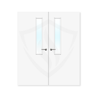 Internal Bespoke Plywood Paint Grade 7g Glazed Double Fd30 Clear Glass / Plywood / Up to 2135mm x 915mm x 44mm (Kraft white paper finish ready for painting) Premier Fire Doors
