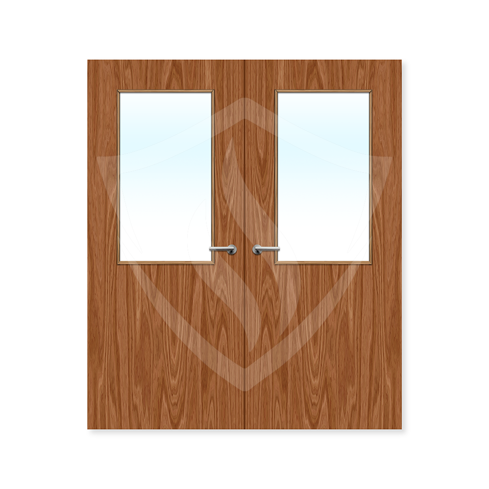 Premier Internal Plywood Paint Grade 8g Glazed Double Fd60 Clear Glass / 1981 x 762mm / 6ft 6" x 2ft 6" / Plywood Premier Fire Doors