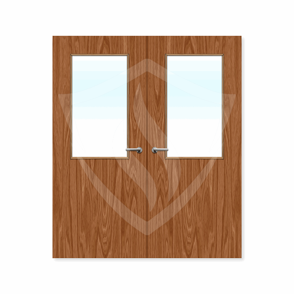 External Plywood Paint Grade 8G Glazed Double FD60 Fire Door