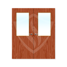 Premier Internal Sapele Veneer 8g Glazed Double Fd30 fire Clear Glass / 1981 x 762mm / 6ft 6" x 2ft 6" / Sapele Veneer Premier Fire Doors