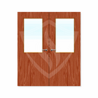 Internal Bespoke Sapele Veneer 8g Glazed Double Fd30 fire Clear Glass / Sapele Veneer / Up to 2135mm x 915mm x 44mm Premier Fire Doors
