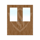 Internal Bespoke Walnut Veneer 8g Glazed Double Fd30 fire Clear Glass / Walnut Veneer / Up to 2135mm x 915mm x 44mm Premier Fire Doors