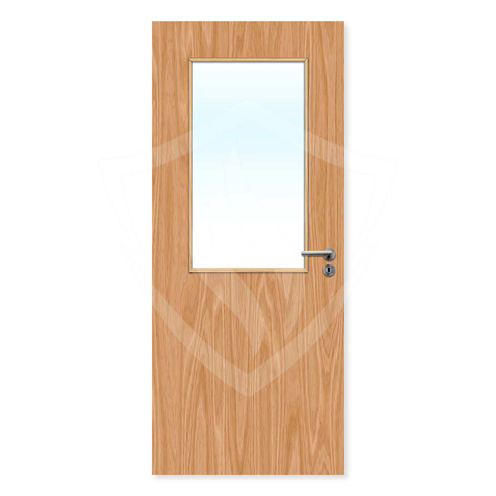 Premier Internal Bespoke Beech Veneer 8g Glazed Fd60 fire Clear Glass / Beech Veneer Premier Fire Doors