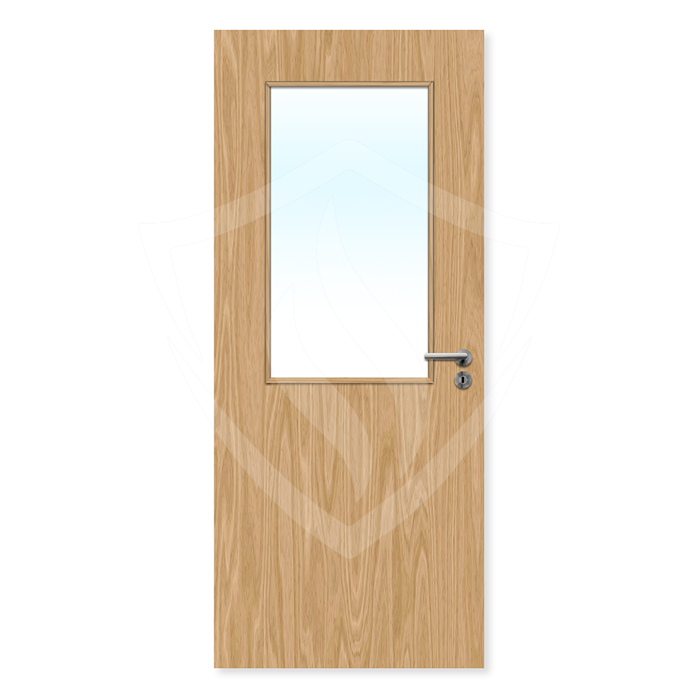 Premier Internal Bespoke Oak Veneer 8g Glazed Fd30 fire Door Clear Glass / Oak Veneer / Up to 2135mm x 915mm x 44mm Premier Fire Doors