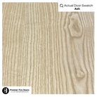 Ash wood grain door swatch, light beige fire door finish with natural wood texture