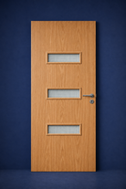 Premier Internal Primed 24G FD30 Double Fire Door glazing design