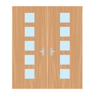 Premier External Paint Grade Ply 10G FD60 Fire Door glazing design