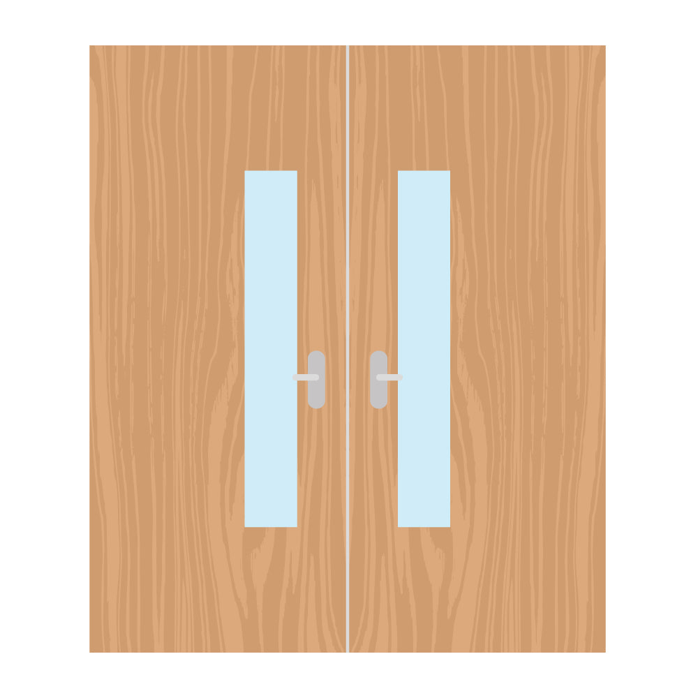 Premier External Paint Grade Ply 18G FD60 Fire Door glazing design