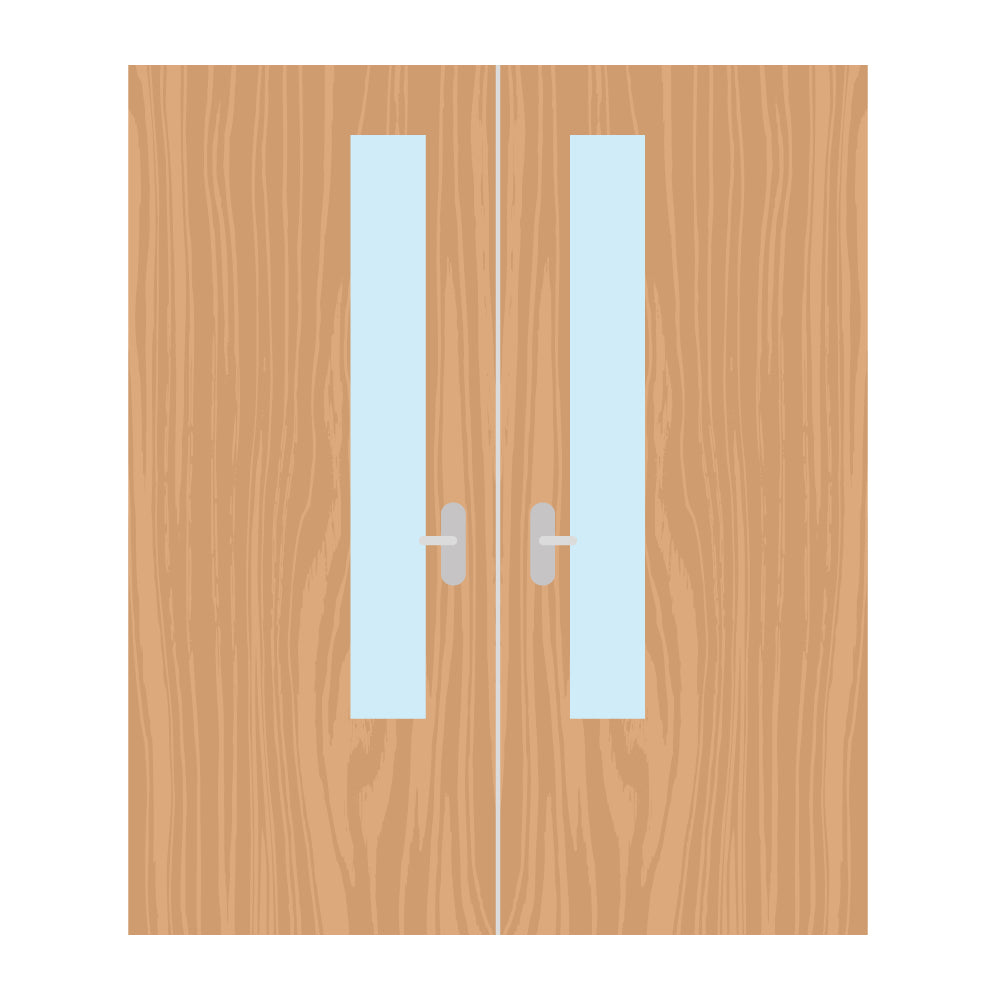 Premier External Paint Grade Ply 20G FD60 Fire Door glazing design