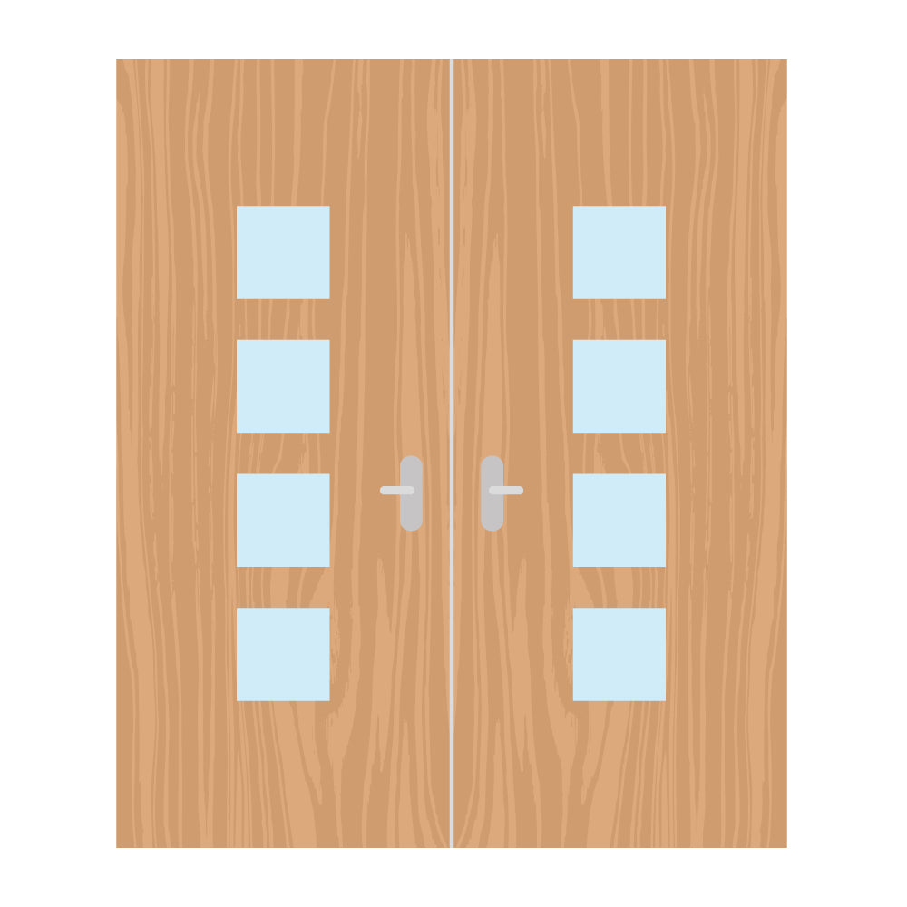 Premier External Paint Grade Ply 22G FD60 Fire Door glazing design