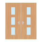 Premier External Paint Grade Ply 23G FD60 Fire Door glazing design