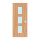 Premier Internal Walnut Bespoke 23G FD60 Fire Door glazing design