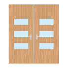 Premier External Paint Grade Ply 24G FD60 Fire Door glazing design