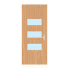 Premier Internal Walnut Bespoke 24G FD60 Fire Door glazing design