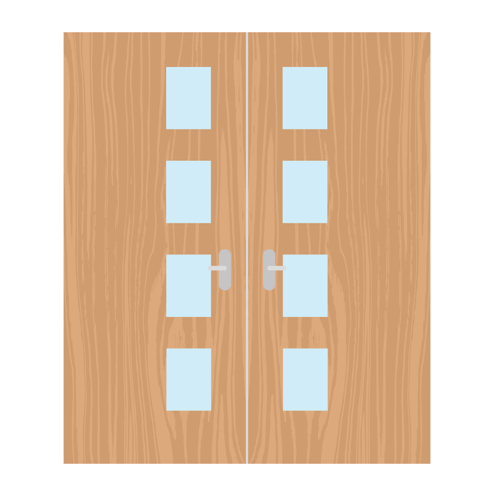 Premier External Paint Grade Ply 27G FD60 Fire Door glazing design