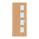 Premier Internal Walnut Bespoke 27G FD60 Fire Door glazing design