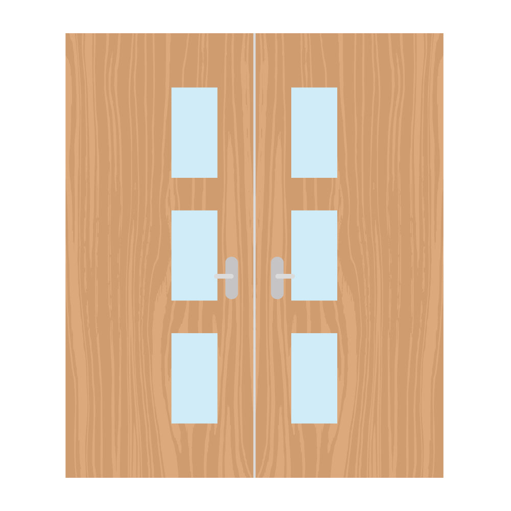 Premier External Paint Grade Ply 28G FD60 Fire Door glazing design