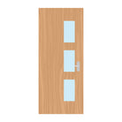 Premier Internal Walnut Bespoke 28G FD60 Fire Door glazing design