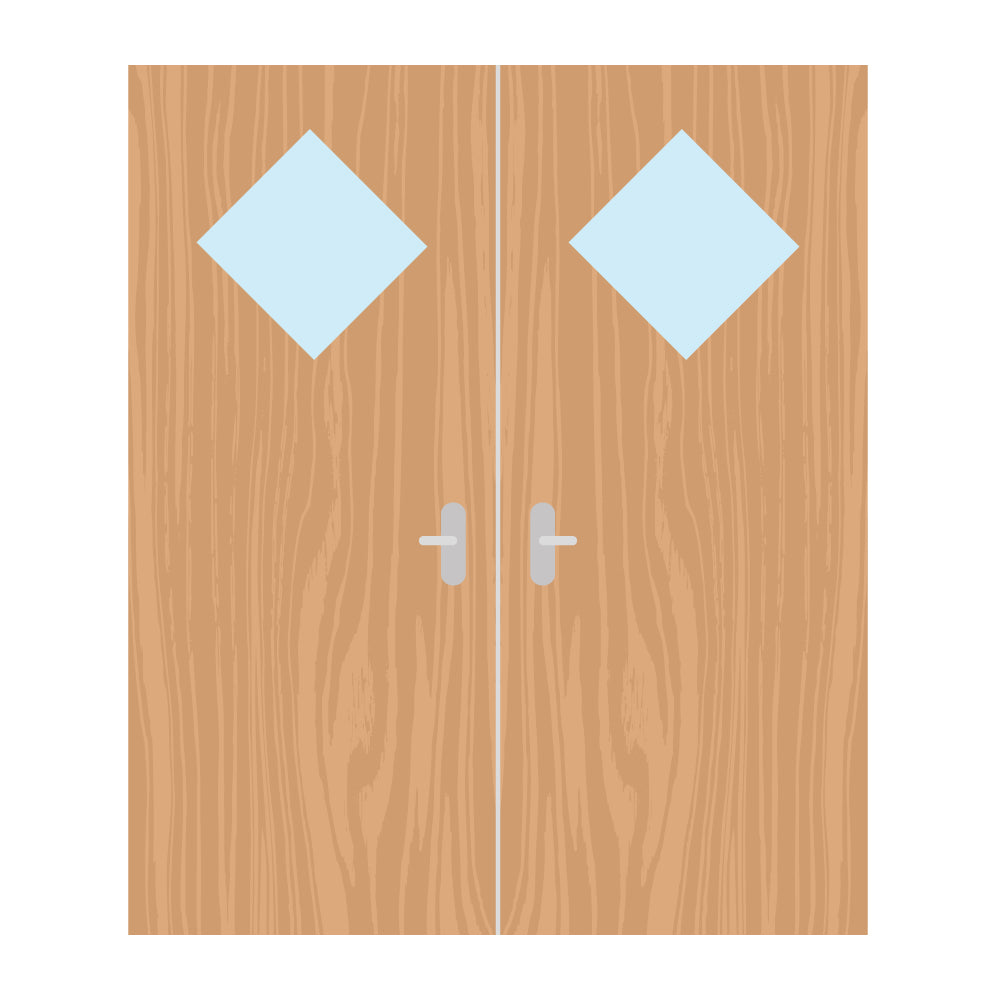 Premier External Paint Grade Ply 6G FD60 Fire Door glazing design