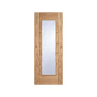 Mendes Internal Oak Corsica 1 Light Glazed Glass Clear Flat Premier Fire Doors