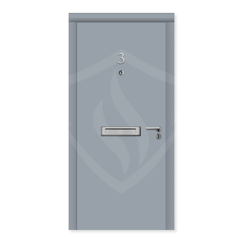 Up to 2135mm x 915mm x 44mm / 75mm-94mm / RAL 7040 Grey Premier Fire Doors