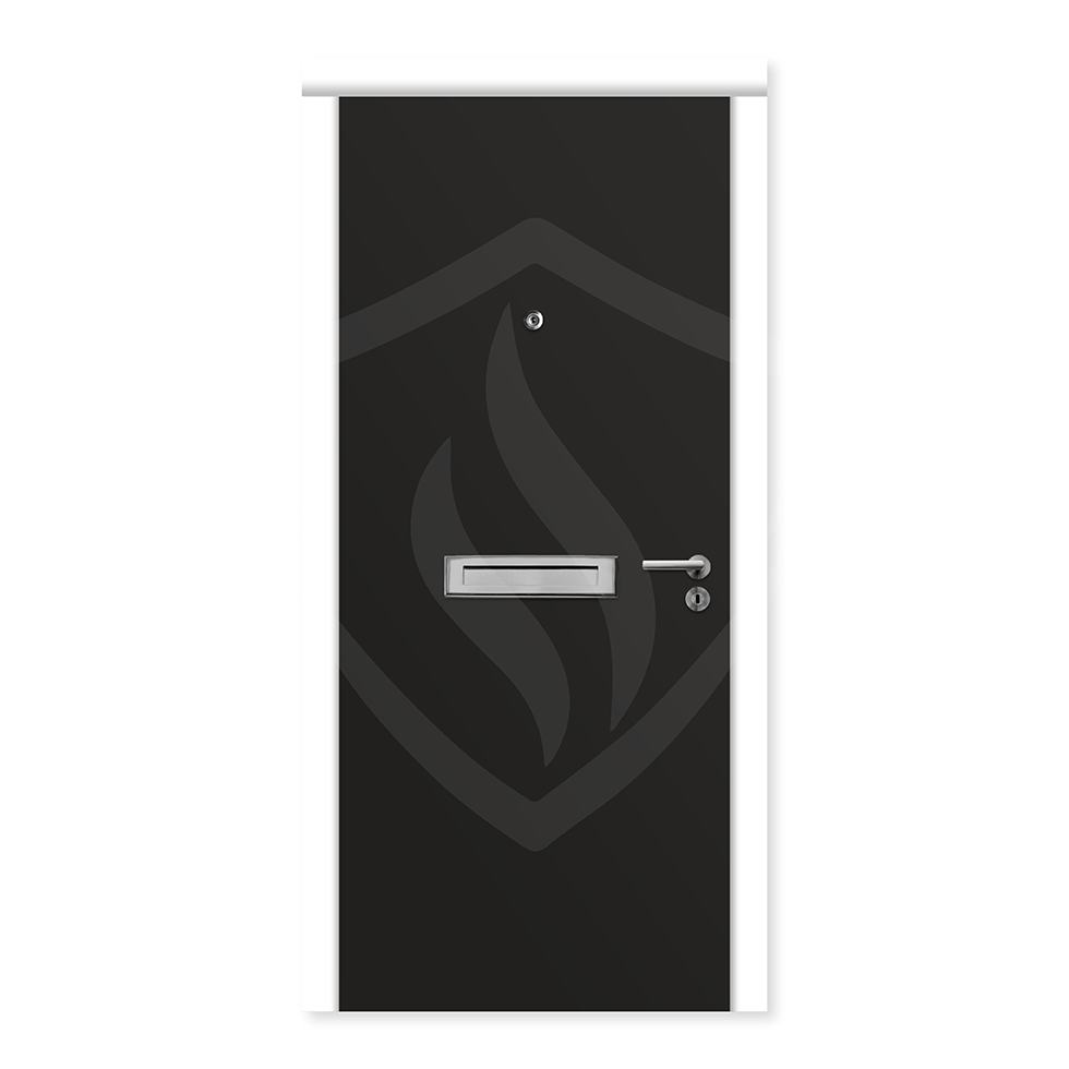 Premier Internal Bespoke Laminate E30/p Flush Fd30 fire Door RAL 9005 Black / Up to 2135mm x 915mm x 44mm Premier Fire Doors