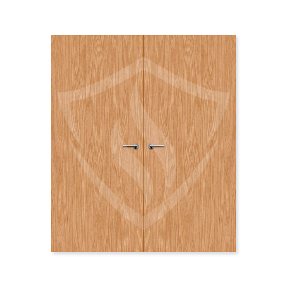 Premier Internal Beech Veneer E30/p Flush Double Fd30 fire 1981 x 762mm / Beech Veneer Premier Fire Doors