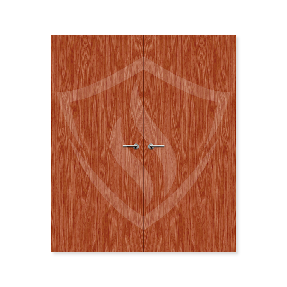 Premier Internal Sapele Veneer E30/p Flush Double Fd60 fire 1981 x 762mm / 6ft 6" x 2ft 6" / Sapele Veneer Premier Fire Doors